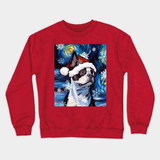 Boston Terrier Santa Crewneck Sweatshirt